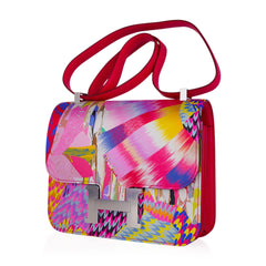 Limited Edition Constance Bag 24 Marble Silk with Palladium Hardware