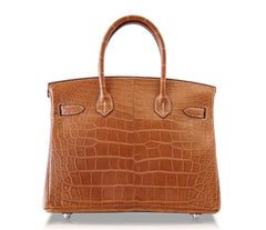 Birkin 30 Bag Fauve Barenia Matte Alligator Very Rare