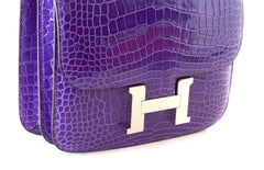 Constance 18 Bag Rare Ultra Violet Alligator Palladium