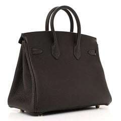 Birkin 25 Togo handbag is made of extremely soft calfskin