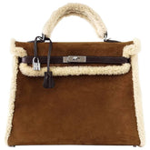 Kelly 35 Bag Rare Limited Edition Teddy Shearling Plush