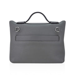 Mini 24/24 21 Bag Gris Meyer Evercolor & Swift Leather with Palladium Hardware