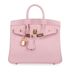 Birkin 25 Bag Rose Sakura Swift Gold Hardware Rare