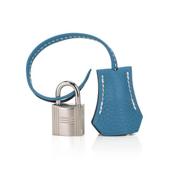 Birkin 25 Bag Blue Jean Togo Leather with Palladium Hardware