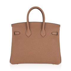 Birkin 25 Bag Chai Togo Leather with Palladium Hardware