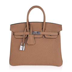 Birkin 25 Bag Chai Togo Leather with Palladium Hardware