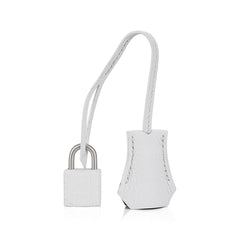 Birkin HSS 25 Bag White w/ Black Brushed Palladium Hardware