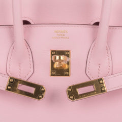 Birkin 25 Bag Rose Sakura Swift Gold Hardware Rare