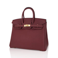 Birkin 25 Bag Rouge H Togo Leather with Gold Hardware
