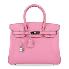 Birkin 30 Bag 5P Pink Epsom Palladium Hardware