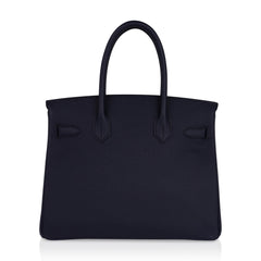 Birkin 30 Bag Indigo Epsom Palladium Hardware New w/ Box