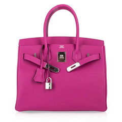 Birkin 30 Bag Rose Pourpre Pink Togo Palladium