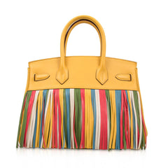 Limited Edition HSS Birkin 30 Bag Soleil Fringe Multi Colour