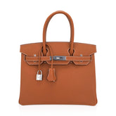 Birkin 30 Bag Gold Epsom Leather with Palladium Hardware