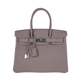 Birkin 30 Bag Gris Asphalte Togo Leather with Palladium Hardware