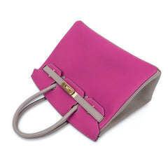 Special Order HSS Birkin 30 Bag Rose Pourpre & Gris Asphalte Togo Leather with Gold Hardware
