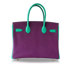 Birkin 30 Bag Tri-Color HSS Rose Sakura Anemone Bamboo Chevre Gold