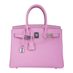 Birkin 30 Bag Mauve Sylvestre Epsom Leather with Palladium Hardware