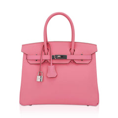 Birkin 30 Bag Rose Confetti Epsom Leather with Palladium Hardware