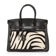 Birkin 30 Bag Vintage Zebra Print Pony Limited Edition Very Rare