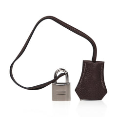 Birkin 35 Bag Ebene Barenia Faubourg Leather with Palladium Hardware