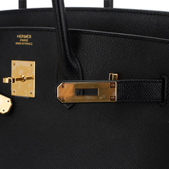 Birkin 35 Bag Black Epsom Leather with Gold Hardware