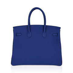 Birkin 35 Bag Blue de France Togo Leather with Palladium Hardware