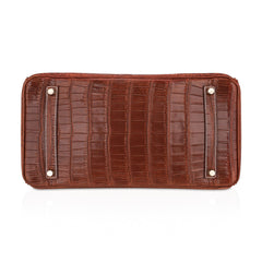 Birkin 35 Bag Matte Fauve Porosus Crocodile with Gold Hardware