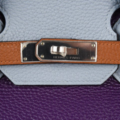Birkin 35 Bag Arlequin Limited Edition Clemence Palladium