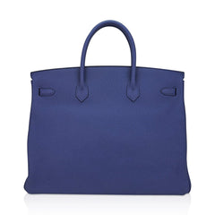 Limited Edition Birkin 40 Bag Blue de Prusse Togo Leather with Palladium Hardware