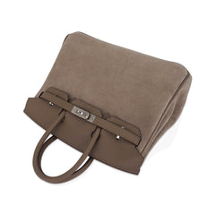 Limited Edition Birkin 25 Grizzly Bag Gris Caillou Etoupe Swift Leather