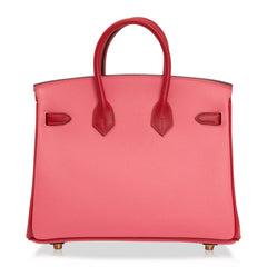 Birkin 25 HSS Bag Rose Azalee Rouge Casaque Epsom Gold Hardware