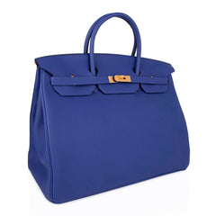 Birkin HSS 40 Bag Electric Blue / Rose Jaipur Brushed Gold Hardware