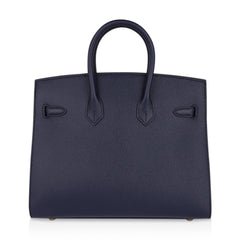 Birkin 25 Sellier Bag Bleu Indigo Gold Hardware Epsom Leather New w/Box