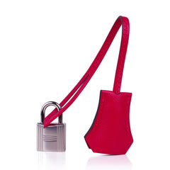 Birkin 25 Sellier Bag Framboise Veau Madame Leather with Palladium Hardware