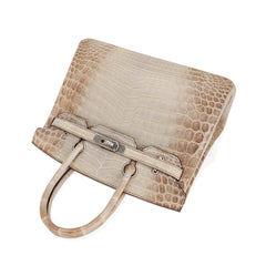 Birkin 30 Bag Gris Cendre Himalaya Crocodile Palladium Hardware