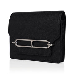 Roulis Slim Wallet Belt Bag Black Palladium Chevre