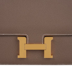 Constance Mini 18 Bag Etoupe Gold Hardware Epsom Leather