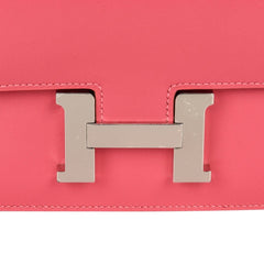 Mini III Constance 18 Bag Rose Lipstick Pink Veau Tadelakt Leather with Palladium Hardware