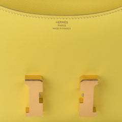 Mini Constance 18 Bag Lime Swift with Gold Hardware
