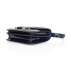 Mini Constance 18 Bag Tri-Color Blue Sapphire, Vert Rousseau, & Black Alligator with Palladium Hardware