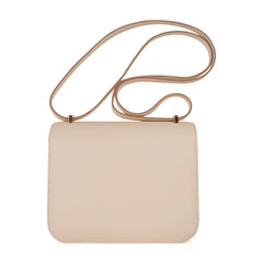 Constance HSS 18 Bag Craie / Gris Perle Rose Gold Hardware
