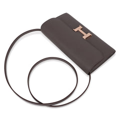Constance Long To Go Wallet Etain Rose Gold Hardware Epsom New w/ Box