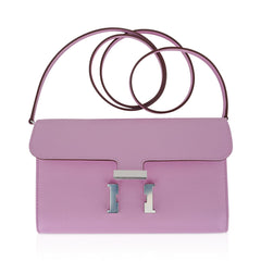 Constance Long To Go Wallet Mauve Sylvestre Epsom Leather with Palladium Hardware