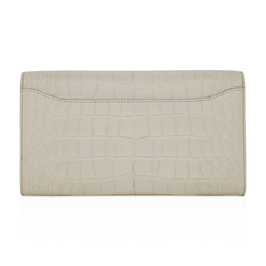 Constance Long To Go Wallet Beton Matte Alligator with Gold Hardware