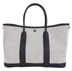 Bag Garden Party 30 Criss Cross Toile / Black Vache Country Leather