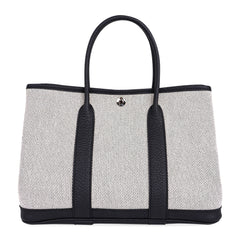 Bag Garden Party 30 Criss Cross Toile / Black Vache Country Leather