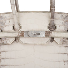 Birkin 35 Diamond Blanc Himalaya Matte Crocodile Limited Edition Bag