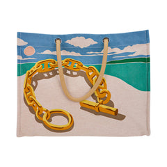 Beach Tote Bag Escale A La Plage Or H Canvas