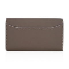 Constance Long To Go Wallet Etoupe Epsom with Gold Hardware